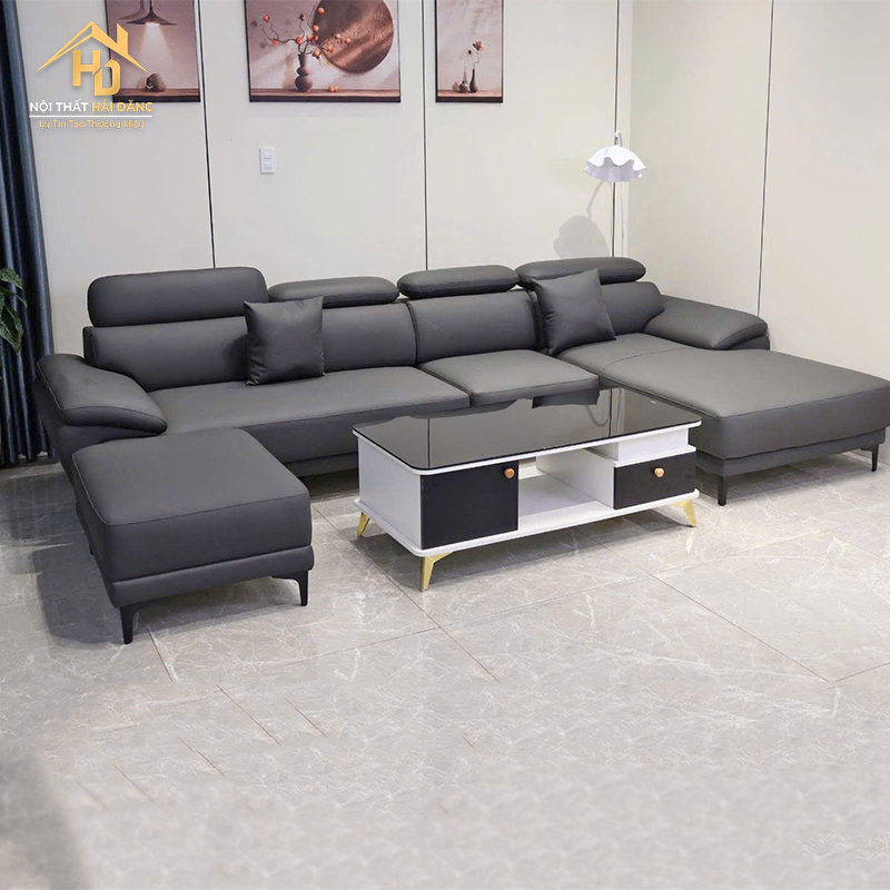 Sofa Da Đầu Bậc Chữ U (Nhiều Màu) sofa-da-goc-L-15 Sofa Da Đầu Bậc Chữ U (Nhiều Màu)
