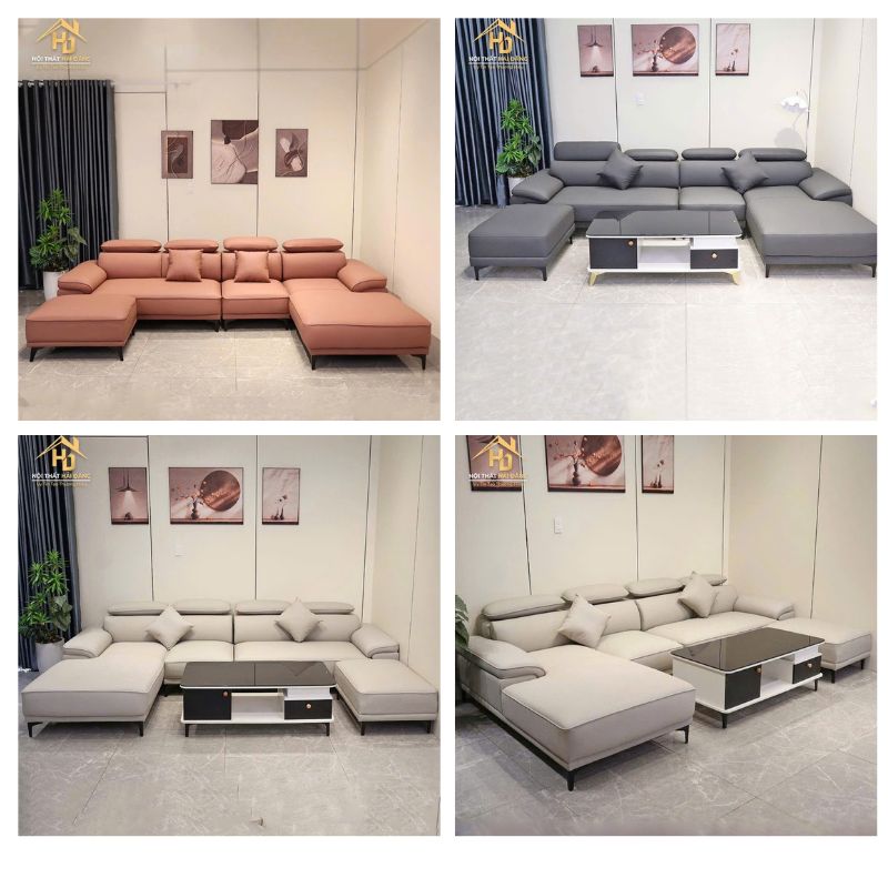 sofa da goc l Sofa da đầu bậc chữ U