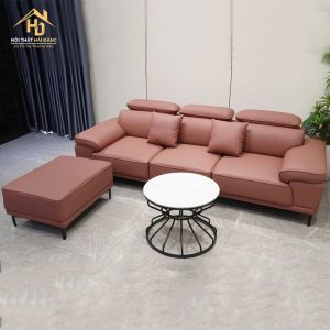 Bộ Bàn Ghế Sofa Da Góc L (Nhiều Màu) 3 sofa goc L 58