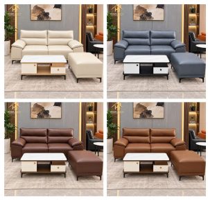 Bộ sofa góc L bàn mặt đá