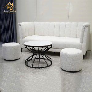 Sofa Băng Lông Cừu Kèm Hai Đôn